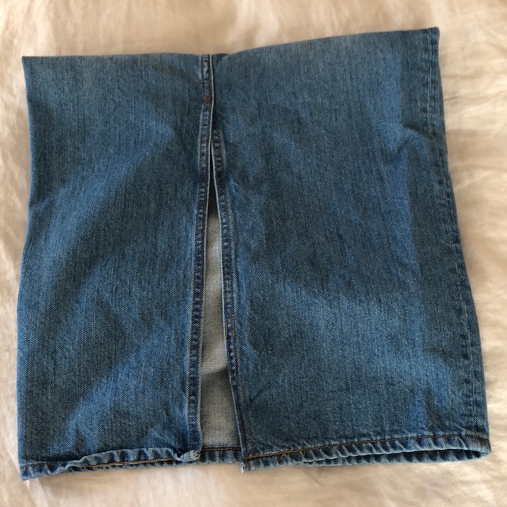 Madewell Blue Denim Midi Skirt - Picture 3 of 8